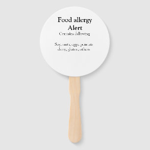 Leque Alerta de alergia de comida adicionar nome texto i