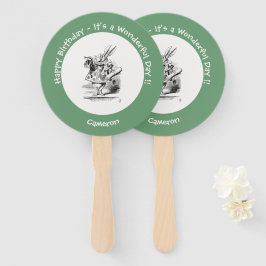 Leque Alice no País das Maravilhas do Coelho Branco