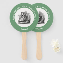 Leque Alice no Partido das Maravilhas - Alice e o Kitten