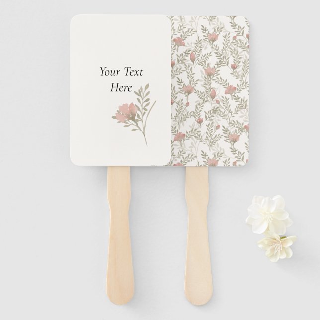 Leque Alimentação Personalizada de Feira e Grupo de Sage (Frente e Verso)