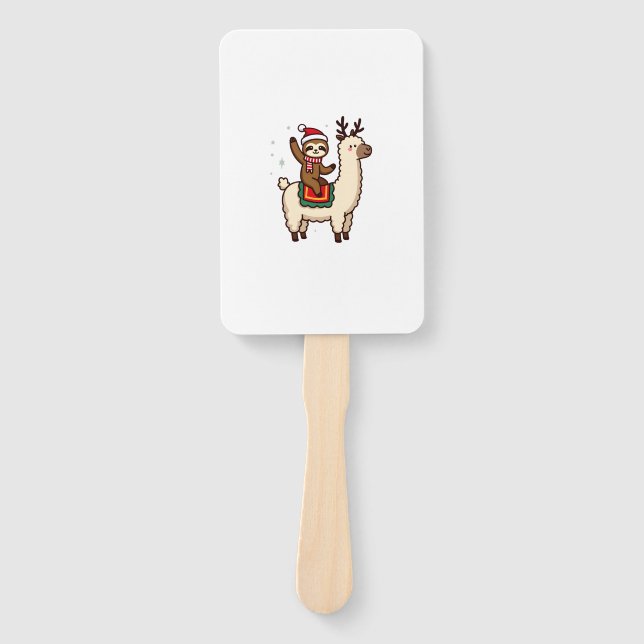Leque Alpaca Sloth Christmas (2) (Frente)
