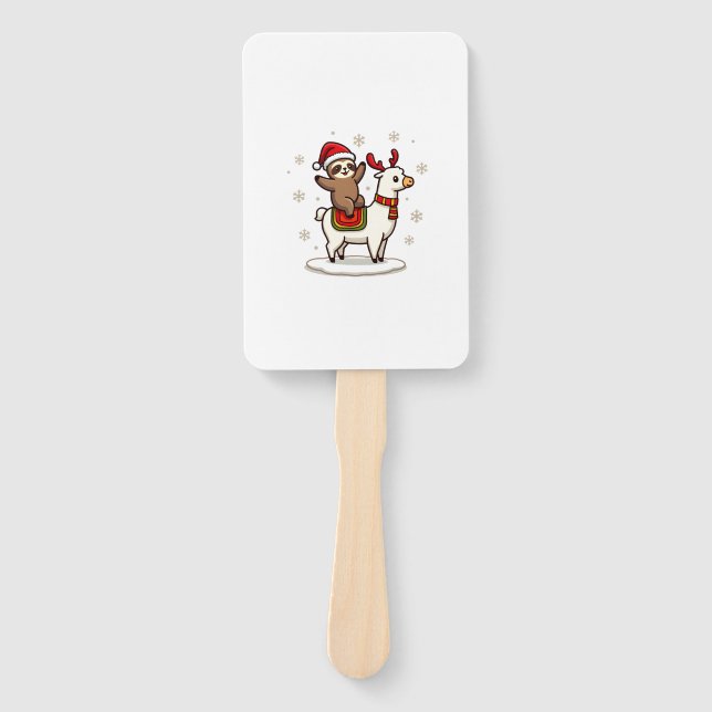 Leque Alpaca Sloth Christmas (3) (Frente)