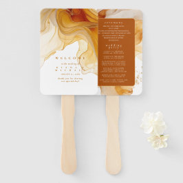 Leque Amber Brandy Abstrato Ink Wedding ID1089