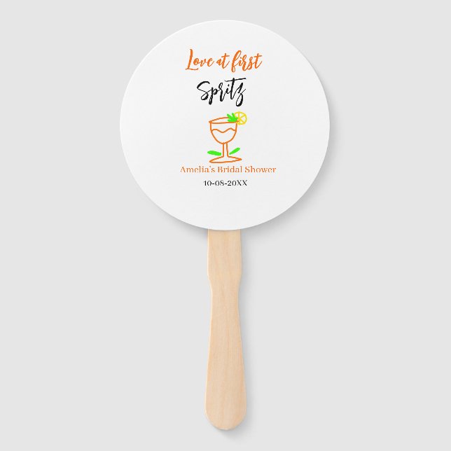 Leque Amor pela primeira vez o chá de panela preto laran (Frente)