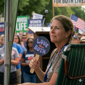 Leque Amor Retrô Amo Ambos Mãe Pró Vida Bebê Por Nascer