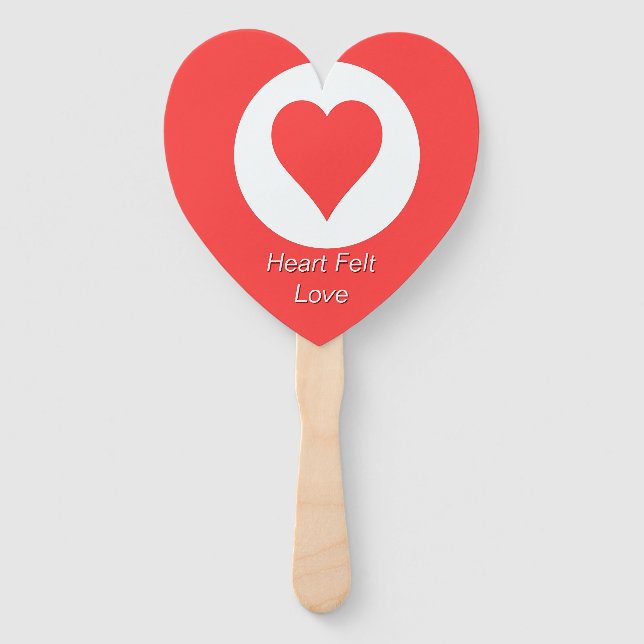 Leque Amor Sentido Coração em Forma (Frente)