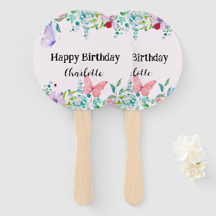 Leque Aniversário da Flor Colorido Moderna Ladybug Borbo