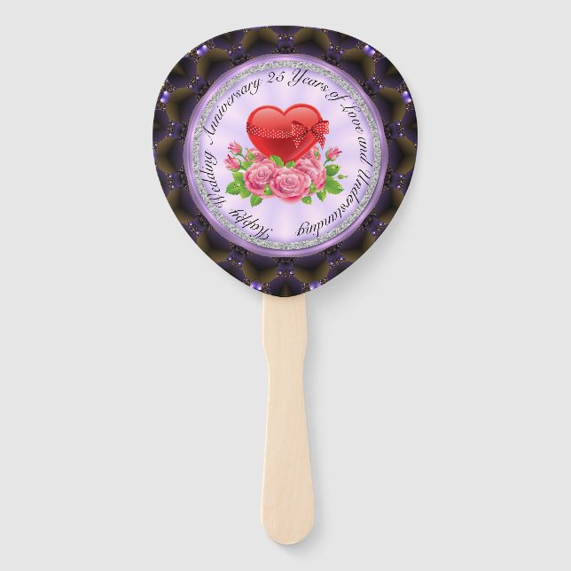 Leque Aniversário de 25 do casamento Conjunto de Ventila (Frente)