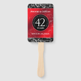 Leque Aniversário de Casamento do Elegante 42º Jasper