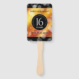 Leque Aniversário de Casamento Topaz do Ouro 16