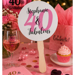 Leque Aniversário Personalizado 40 & Fabuloso