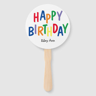 Leque Aniversário Personalizado Colorido