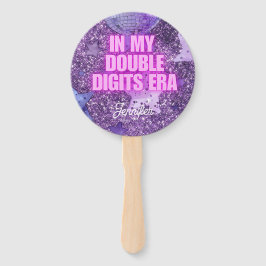 Leque Aniversário Purple Trendy Na Minha Era de Dois Díg