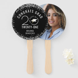 Leque Ano de Classe Na moda de Graduação Negra Moderna