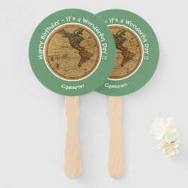 Leque Antiguamente 1786 Partido Tema do Mapa do Hemisfér