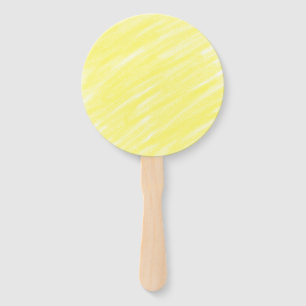 Leque anúncio amarelo pastel personalizado de cor sólida