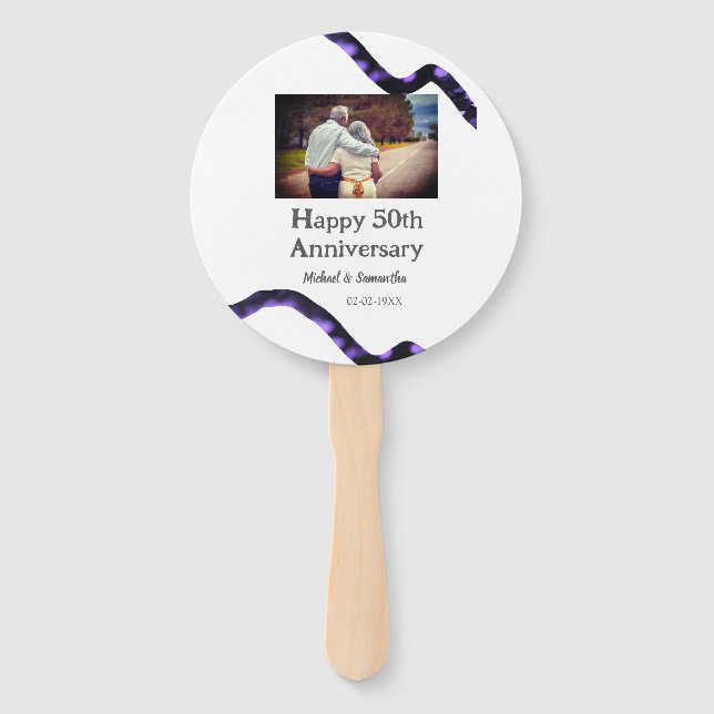 Leque aplausos para o aniversário de 50 anos adicionar n (Frente)