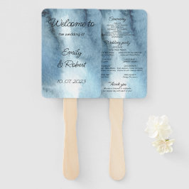 Leque Aquarela azul empoeirado navy