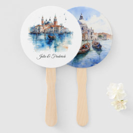 Leque Aquarela Destino Italiano Casamento Veneza