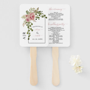 Leque Arca de flores de rosa, programa de casamento de i