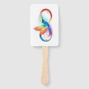 Leque Arco-íris Hummingbird com símbolo Infinito