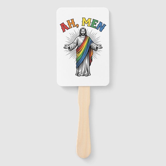 Leque Arco-íris Religioso Vintage Ah Homens (Frente)