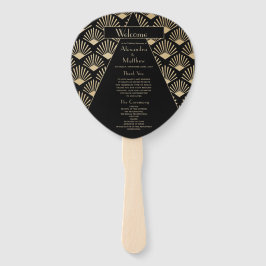 Leque Art Deco Weding Black Roaring Twenties Vintage