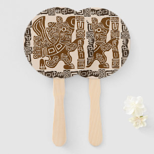 Leque Arte Antiga Tribal do Guerreiro de Águia Asteca