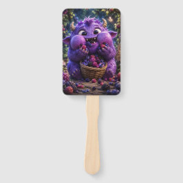 Leque Arte de Monstro Fofo Bandido de Frutas Fantasia Fl