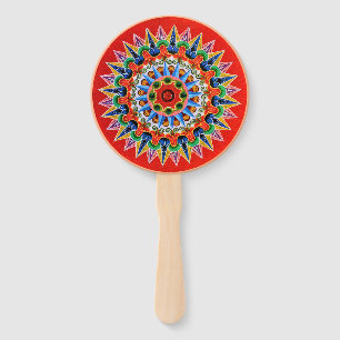 Leque Arte de Rican Oxcartwheel da costela