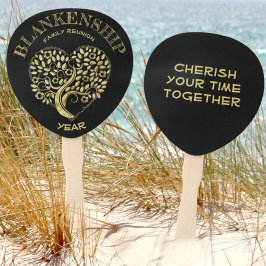 Leque Árvore de Forma Dourada de Sindicato da Família Pe