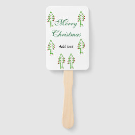 Leque Árvore de Natal verde cereja vermelha alegria Nata