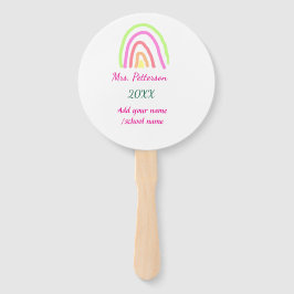 Leque As listras coloridas do arco-íris adicionam o nome