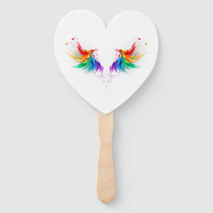 Leque Asas Fluffy Rainbow