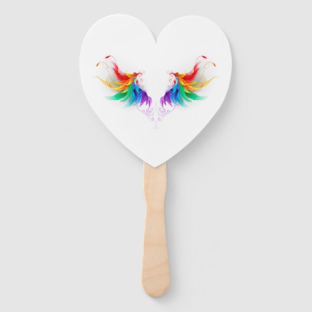 Leque Asas Fluffy Rainbow (Frente)