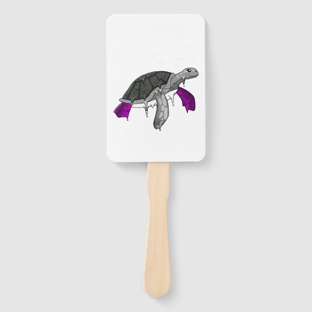 Leque Asexual Pride Ace Flag Sea Turtle Subtle LGBTQ (Frente)
