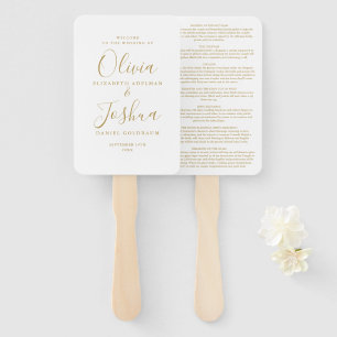 Leque Assinatura Dourada Casamento Judaico Script