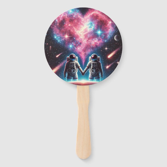 Leque Astronauta Love Hand Fan (Frente)