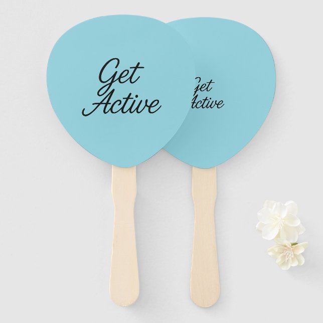 Leque Ativo - Ventilador de Mão Motivacional (Frente e Verso)