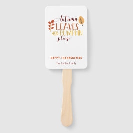 Leque Autumn Deixa Pumpkin Feliz Ação de Graças