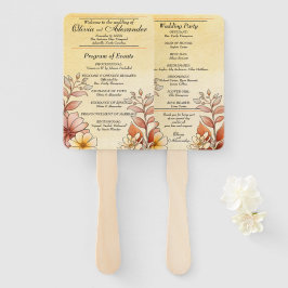 Leque Autumn Watercolor Floral Terracotta