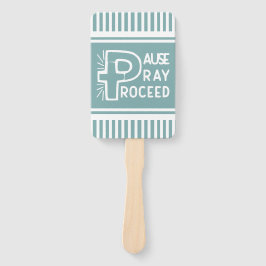 Leque azul-neblina Pausar Reze em Cristão