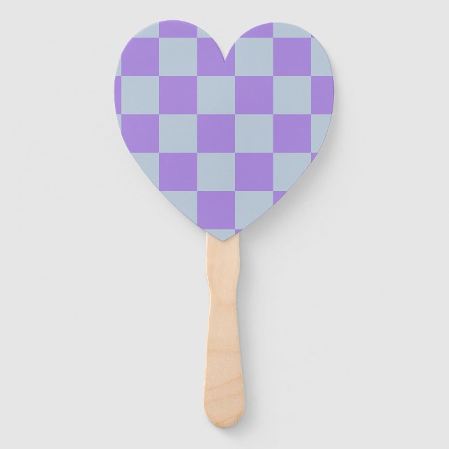 Leque Azul suave e Lavanda verificados (Frente)