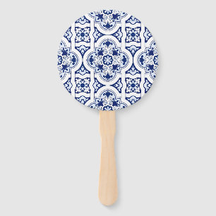 Leque Azulejo azul português
