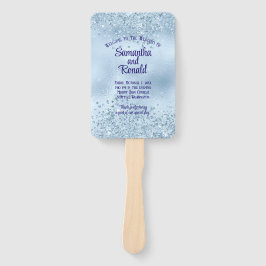 Leque Baby Blue Faux Glitter and Foil Weds Program