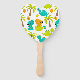 Leque Baby Dinosaur Triceratops Dino Eggs Palm Tree