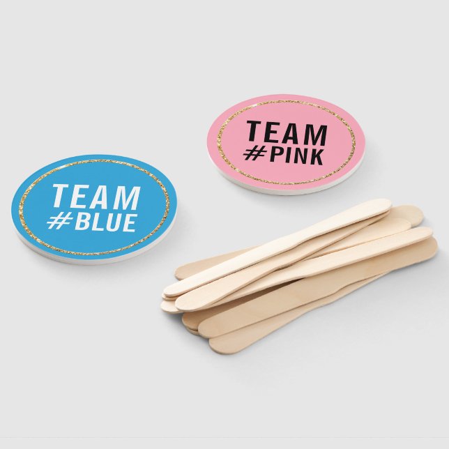 Leque BABY FOTO PROP gênero revela menino azul menina ro (Desmontado)