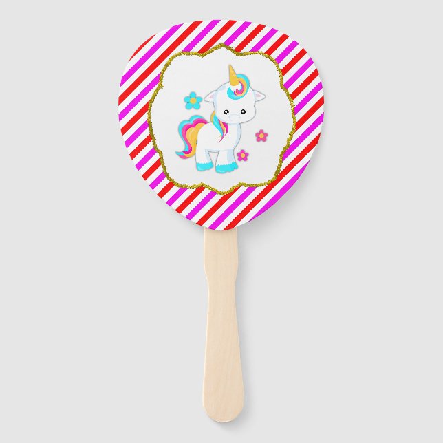 Leque Baby Unicorn, Candy Stripes (Frente)