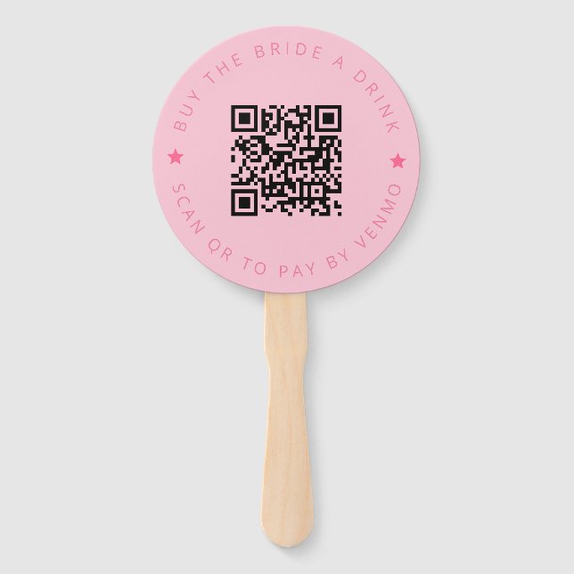Leque Bachelorette Comprar A Noiva Um Código QR Rosa (Verso)