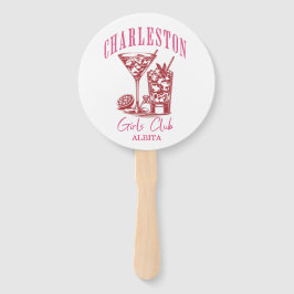 Leque bachelorette de charleston rosa